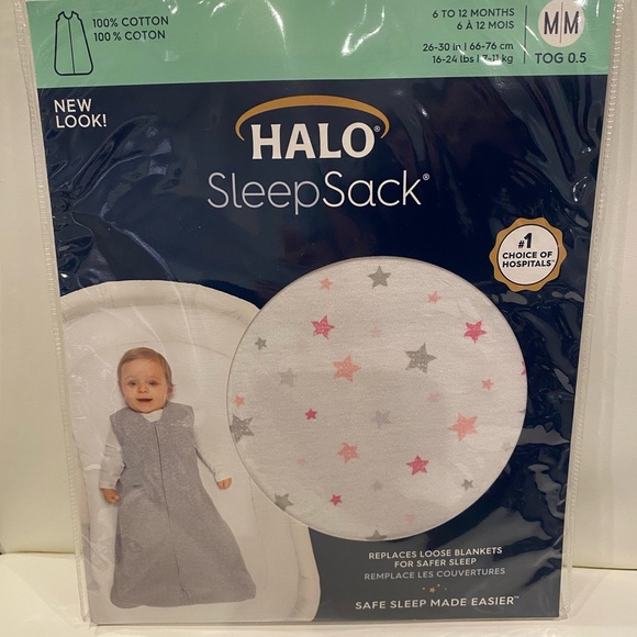 Halo Sleep Sack Twinkle Pink Size Medium 6-12 months TOG 0.5 NWT - Picture 8 of 8